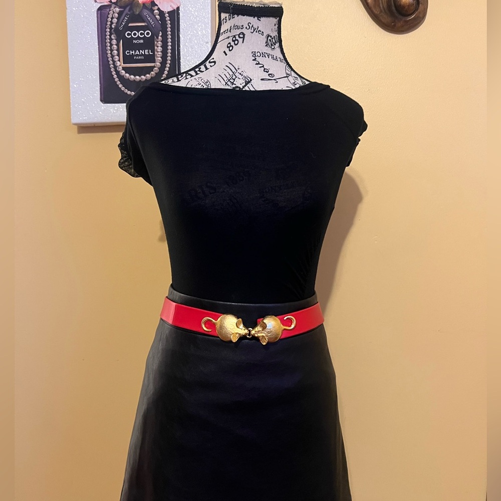Mimi Di N 1974 vintage red and gol Mouse Belt ajustable - Picture 3 of 11